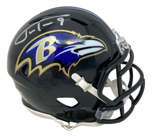 Justin Tucker Signed Baltimore Ravens Mini Speed Helmet JSA ITP - Sports Integrity