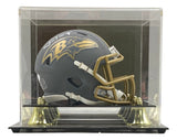 Justin Tucker Signed Baltimore Ravens Slate Mini Speed Helmet JSA w/ Case - Sports Integrity