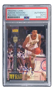 Juwan Howard Signed Michigan 1994 Signature Rookies #LVI Trading Card PSA/DNA - Sports Integrity