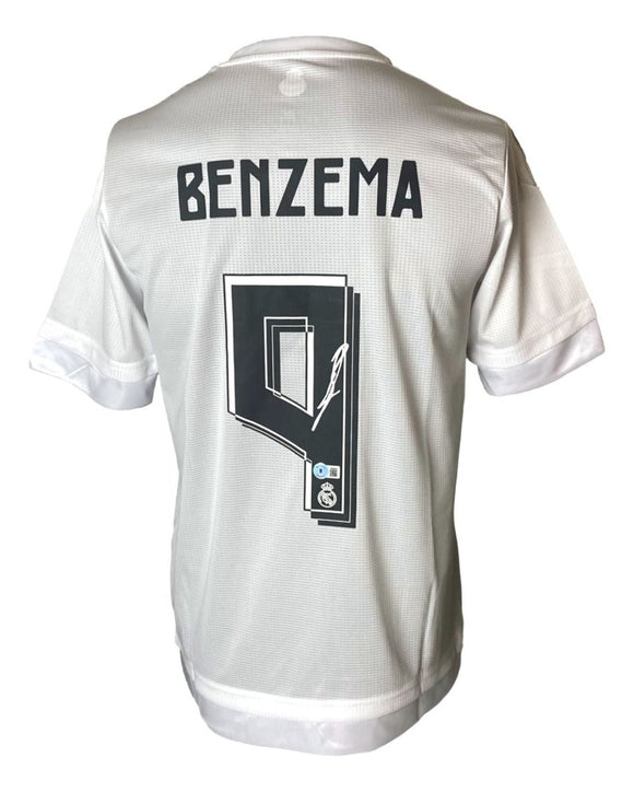 Karim Benzema Signed Real Madrid 2015/16 Adidas Soccer Jersey BAS - Sports Integrity