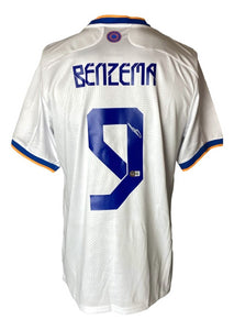 Karim Benzema Signed Real Madrid 2021/22 Adidas Soccer Jersey BAS - Sports Integrity