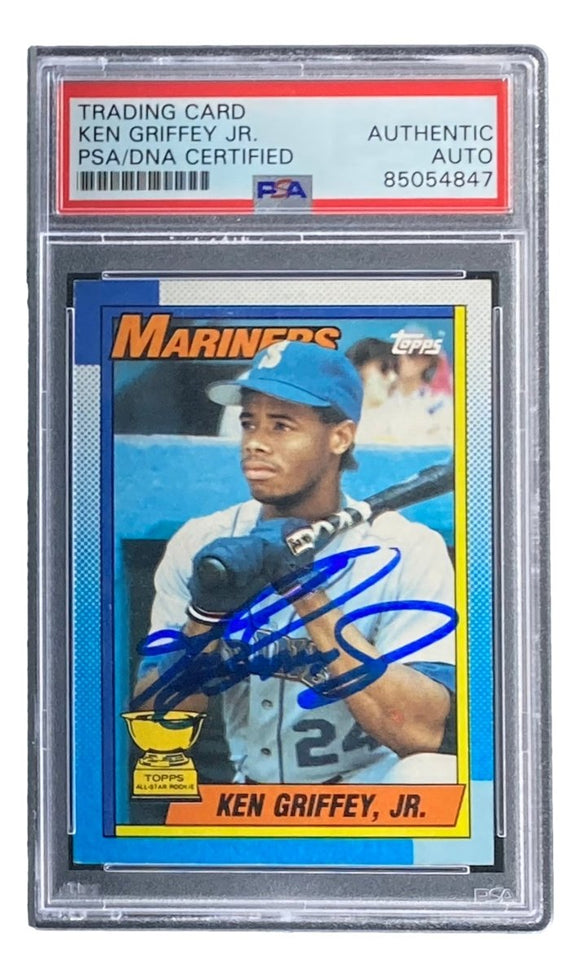 Ken Griffey Jr Signed Mariners 1990 Topps #336 Rookie Card PSA/DNA - Sports Integrity