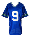 Kenneth Walker III Seattle Signed Throwback Blue Football Jersey BAS - Sports Integrity