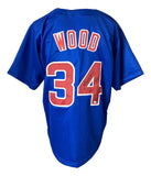 Kerry Wood Chicago Signed Blue Baseball Jersey Sports Integrity - Sports Integrity