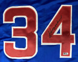 Kerry Wood Chicago Signed Blue Baseball Jersey Sports Integrity - Sports Integrity