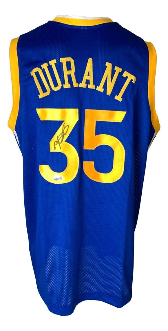 Kevin Durant Golden State Signed Blue Basketball Jersey BAS - Sports Integrity