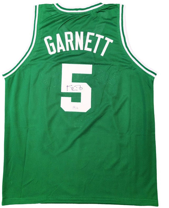 Kevin Garnett Boston Signed Green Basketball Jersey BAS - Sports Integrity