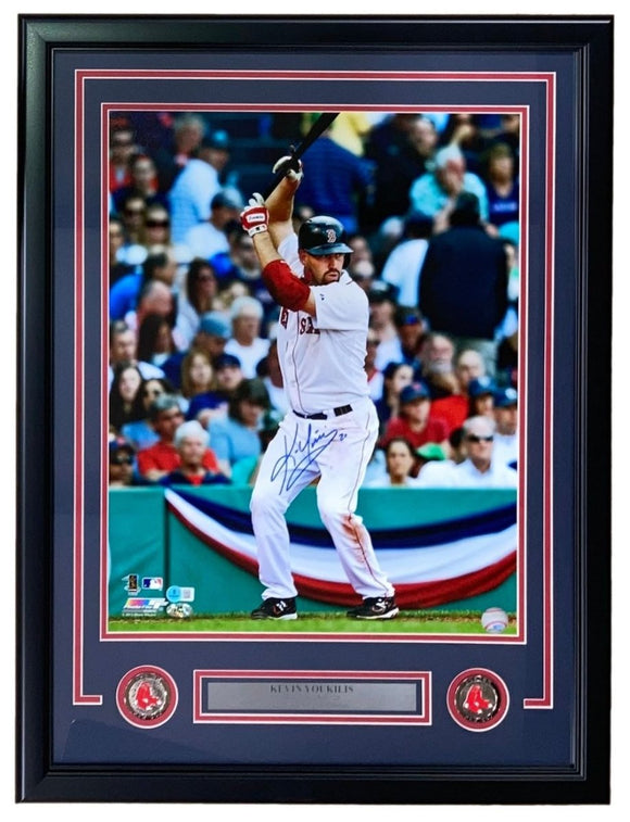 Kevin Youkilis Signed Framed 16x20 Boston Red Sox Photo BAS - Sports Integrity