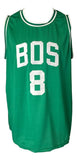 Kristaps Porzingis Boston Signed Green Basketball Jersey BAS - Sports Integrity