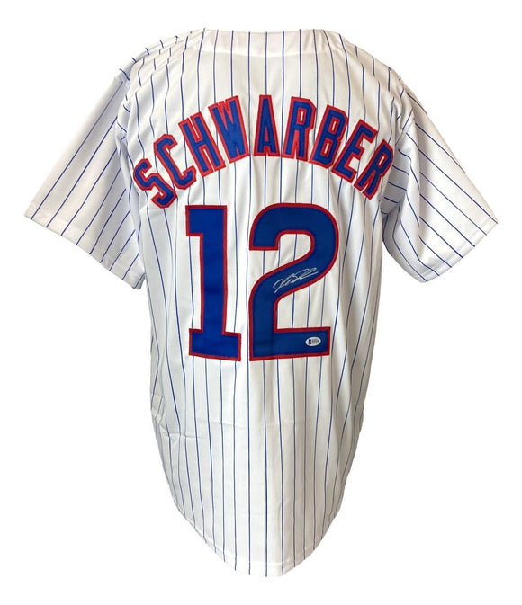 Kyle Schwarber Chicago Signed White Baseball Jersey BAS - Sports Integrity