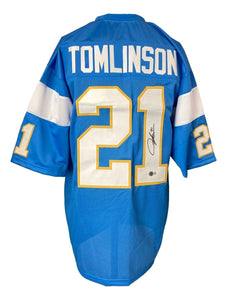 LaDainian Tomlinson San Diego Signed Powder Blue Football Jersey BAS - Sports Integrity