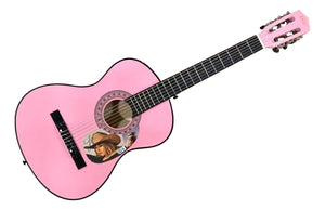 Lainey Wilson Signed 38" Pink Acoustic Guitar BAS - Sports Integrity