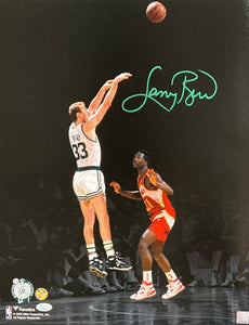 Larry Bird Signed 16x20 Boston Celtics vs Dominique Wilkins Photo Bird+JSA ITP - Sports Integrity