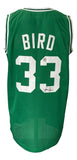 Larry Bird Signed Custom Green Pro - Style Basketball Jersey Bird+JSA ITP - Sports Integrity