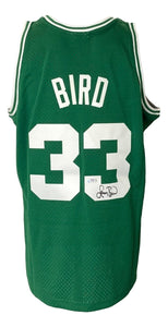 Larry Bird Signed Celtics Green M&N Hardwood Classics Swingman Jersey PSA ITP - Sports Integrity