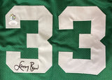 Larry Bird Signed Custom Green Pro - Style Basketball Jersey 2 Bird+JSA ITP - Sports Integrity