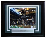 Larry Bird Signed Framed 8x10 Boston Celtics vs Lakers Photo Bird+JSA ITP - Sports Integrity