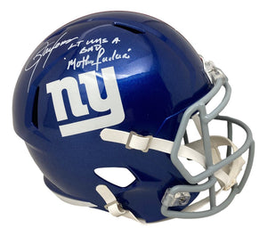 Lawrence Taylor Signed New York Giants Full Size Speed Replica Helmet BAD MF BAS - Sports Integrity