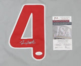 Lenny Dykstra Philadelphia Signed Gray Baseball Jersey JSA - Sports Integrity