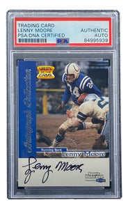 Lenny Moore Signed Colts 1999 Fleer Sports Illustrated Trading Card PSA/DNA - Sports Integrity