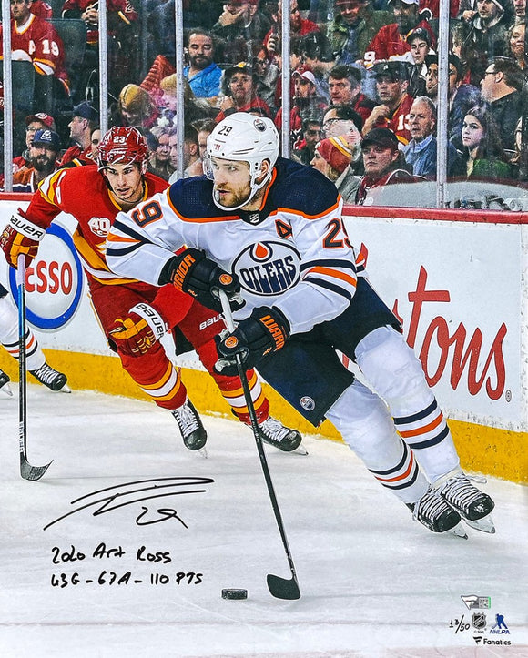 Leon Draisaitl Signed Edmonton Oilers Limited Edition 16x20 Photo Insc Fanatics - Sports Integrity