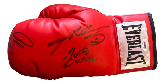 Leonard Duran Hearns Signed Everlast Left Handed Boxing Glove PSA 5A17070 - Sports Integrity