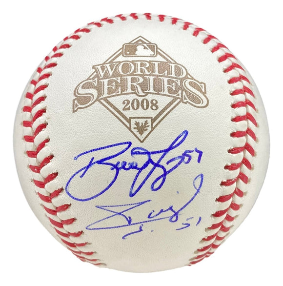 Brad Lidge Carlos Ruiz Signed Phillies 2008 World Series Baseball JSA ITP - Sports Integrity