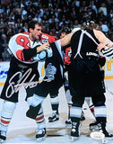 Eric Lindros Signed Philadelphia Flyers 8x10 Fight Photo JSA ITP - Sports Integrity