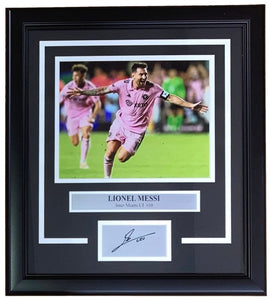 Lionel Messi Framed 8x10 Inter Miami FC Photo w/ Laser Engraved Signature - Sports Integrity