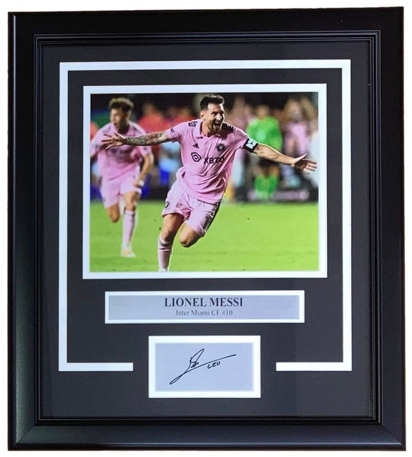 Lionel Messi Framed 8x10 Inter Miami FC Photo w/ Laser Engraved Signature - Sports Integrity