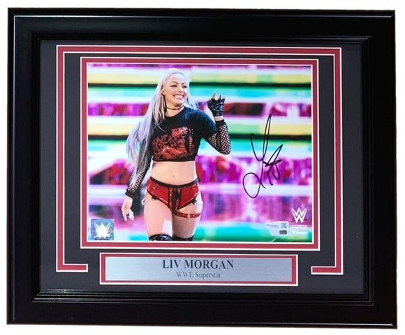 Liv Morgan Signed Framed 8x10 WWE Smile Photo Fanatics - Sports Integrity