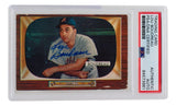 Lou Boudreau Signed 1955 Bowman Kansas City Athletics Baseball Card #89 PSA/DNA - Sports Integrity