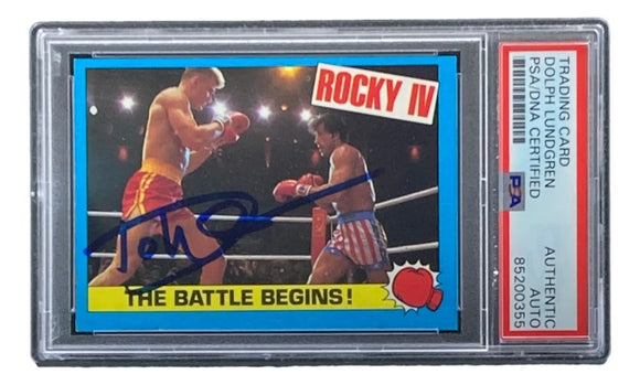 Dolph Lundgren Signed 1985 Topps #41 Rocky IV Ivan Drago Trading Card PSA/DNA - Sports Integrity