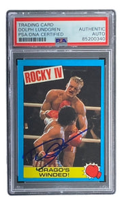 Dolph Lundgren Signed 1985 Topps #45 Rocky IV Ivan Drago Trading Card PSA/DNA - Sports Integrity