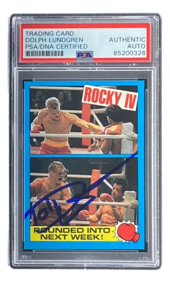 Dolph Lundgren Signed 1985 Topps #50 Rocky IV Ivan Drago Trading Card PSA/DNA - Sports Integrity