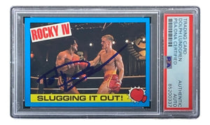 Dolph Lundgren Signed 1985 Topps #56 Rocky IV Ivan Drago Trading Card PSA/DNA - Sports Integrity