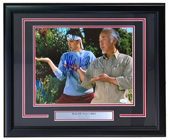 Ralph Macchio Signed Framed 11x14 The Karate Kid Mr. Miyagi Photo JSA ITP - Sports Integrity