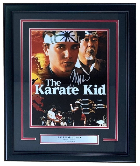 Ralph Macchio Signed Framed 11x14 The Karate Kid Movie Poster Photo JSA ITP - Sports Integrity