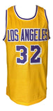 Magic Johnson Los Angeles Signed Yellow Basketball Jersey HOF 02 PSA Hologram - Sports Integrity