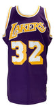 Magic Johnson Signed LA Lakers 1984 - 85 Purple M&N HWC Swingman Jersey BAS ITP - Sports Integrity