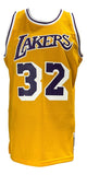 Magic Johnson Signed LA Lakers 1984 - 85 Yellow M&N HWC Swingman Jersey BAS ITP - Sports Integrity