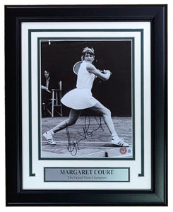 Margaret Court Signed Framed 8x10 Tennis Photo BAS - Sports Integrity