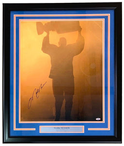 Mark Messier Signed Framed 16x20 Edmonton Oilers Stanley Cup Photo Steiner - Sports Integrity