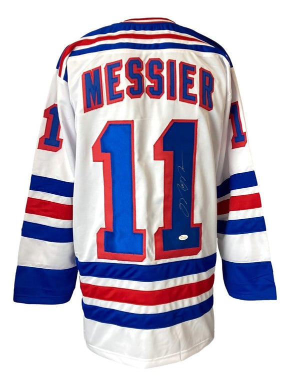 Mark Messier New York Signed White Hockey Jersey JSA - Sports Integrity