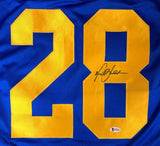 Marshall Faulk Los Angeles Signed Blue Football Jersey BAS - Sports Integrity