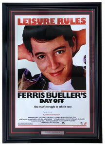 Matthew Broderick Signed Framed 27x40 Ferris Buellers Day Off Movie Poster BAS - Sports Integrity