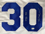 Maury Wills Los Angeles Signed White Baseball Jersey 586 Steals Sports Integrity - Sports Integrity