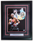 Floyd Mayweather Jr Signed Framed 11x14 Titles Collage Photo BAS - Sports Integrity