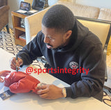 Michael B Jordan "Creed" Signed Red Right Hand Everlast Boxing Glove BAS w/ Case - Sports Integrity