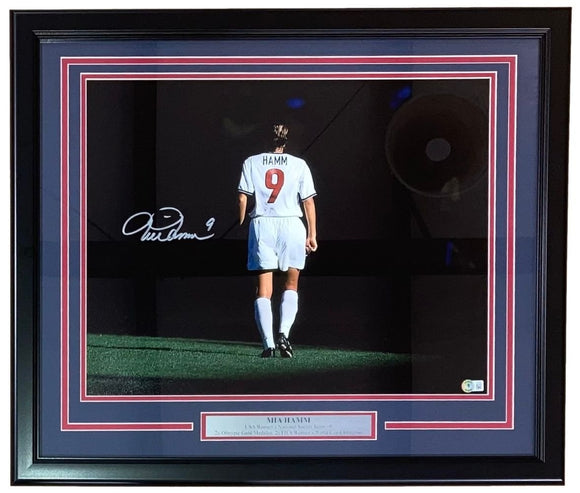 Mia Hamm Signed Framed 16x20 USA Womens Soccer Photo BAS ITP - Sports Integrity